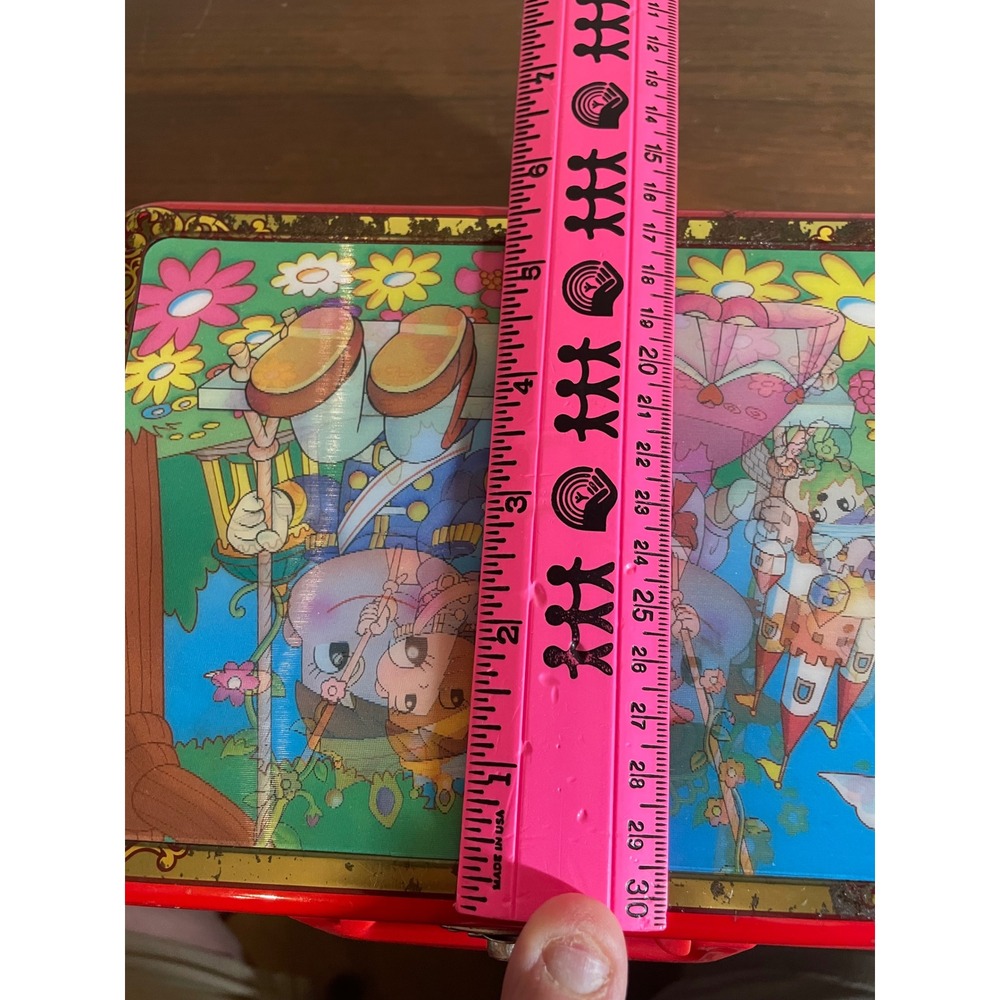 Vintage Fujiya Peko-chan Poko-chan Red Metal Lunch Box Tin 2005 Japanese Anime - Picture 9 of 11